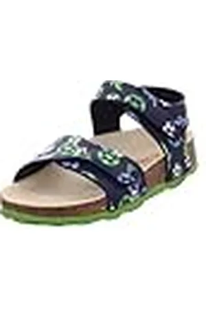 Superfit Fussbettpantoffel, Sandalias, Azul/Verde 8000, 39 EU