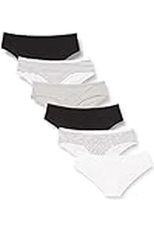 Amazon Ropa Interior Tipo Hípster de Algodón Mujer, Pack de 6, , 42
