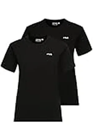 Fila Bari tee/Pack Doble Camiseta, Color Negro, L para Mujer