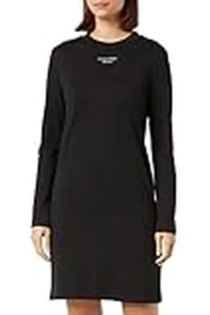 Calvin Klein Jeans Stacked Logo LS Jersey Dress J20J219853 Vestidos Tipo Camiseta, , S para Mujer