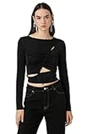 Koton Manga Larga Draped Cut out Detail Blouse, , L para Mujer