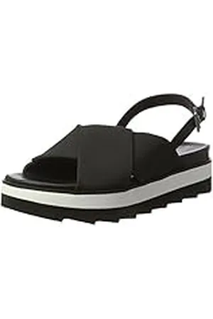 QS by s.Oliver 28123, Sandalias con Cuña Mujer, Negro (Black 001), 36 EU
