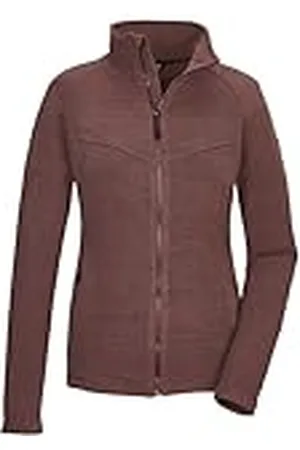 Killtec Mujer Chaqueta Powerstretch/chaqueta polar con cuello alto KOW 112 WMN FLX JCKT, dunkelweinrot, 48, 41802-000