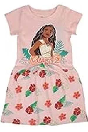 Disney VAIANA, Conjunto de 2 piezas, Camiseta + Pantalones cortos, Niños, (2 a 8 años), Unisex, Niño, Niña, Suave, Lindo, Cálido, Camiseta, Pantalones, Modelo DIS VAI 5223C768 S1-4A, ROSE