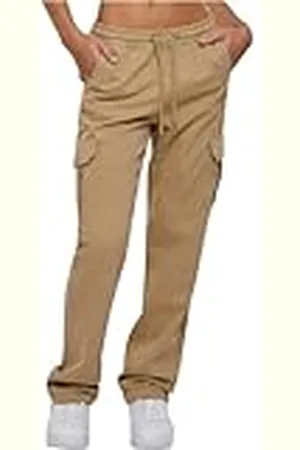 Urban classics Ladies High Waist Twill Cargo Pants Pantalones, , M para Mujer