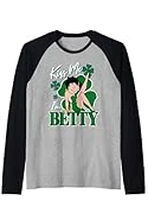 Betty Boop Bésame Soy Betty Día de San Patricio Camiseta Manga Raglan