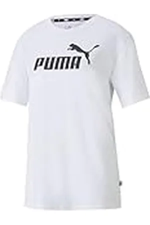 PUMA ESS Logo Boyfriend tee Camiseta, Mujer, White, S