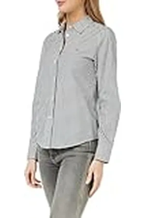 Tommy Hilfiger Blusa Mujer Essential Regular Shirt Camisa informal, Blau (Azul), 46