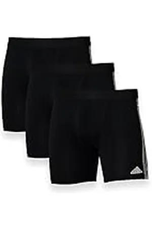 adidas Multipack Boxer Brief (3 Unidades), Calzoncillos Tipo Bóxer para Hombre, Negro, S