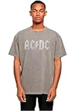 Merchcode Mp5011720-acdc-Logo Acid Washed Oversize tee Camiseta, , XL Hombres