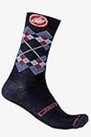 Castelli Calcetines Rombo 18, Hombre, Savile Blue/Indigo/Dusk Blue, L-XL