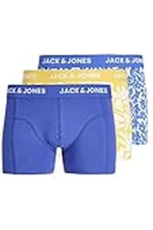 JACK & JONES JACK&JONES JUNIOR JACMARBELLA Trunks 3 Pack JNR Bóxer, Dazzling Blue/Pack:Daffodil-Dazzling Blue, Tamaño de la Cintura:90 cm para Niños