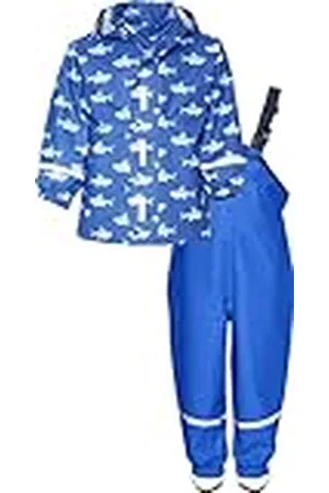 Playshoes Conjunto de Lluvia sin Forro Impermeable, Azul (Blau 7), 128 Unisex niños