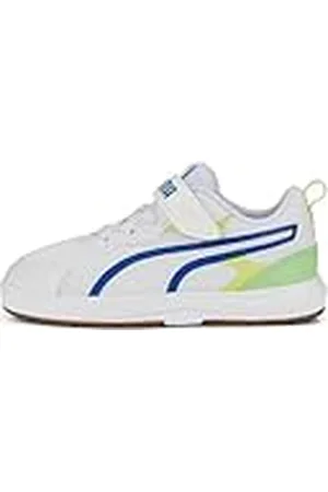 PUMA Evolve Gym AC+ PS, Zapatillas, White-Victoria Blue-Summer Green, 28 EU