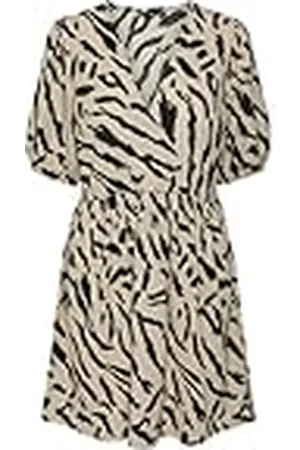 Pieces® Pcluna SS V-Neck Short Dress Sa BC Vestido de Verano, , M para Mujer