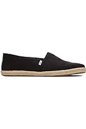 TOMS Alpargata Rope, Mocasines Planos Hombre, Negro (Negro Total), 40.5 EU