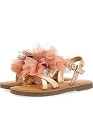 Gioseppo Sandalias Color Oro DE Piel con Pompones EN Tonos Rosados para NIÑA Y NIÑO TECATE