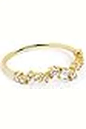 SINGULARU Anillo Estellar. Plata de Ley 925 con Acabado Baño de de 18 Kt. Joyas para Mujer. Talla 12
