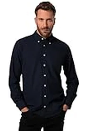 JP 1880 Camisa de Franela, Manga Larga, Cuello Abotonado, Ajuste Moderno, hasta la Talla 8 XL 6XL 831503750-6XL