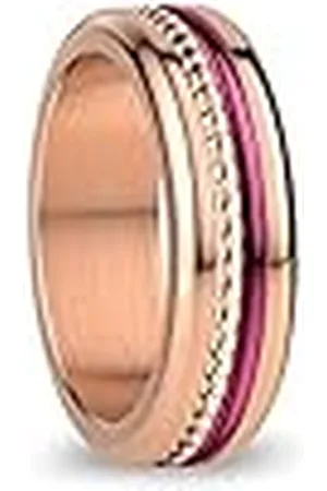 Bering Anillos combinados intercambiables para mujer en oro rosa y violeta con el exclusivo sistema Twist & Change, Tigris