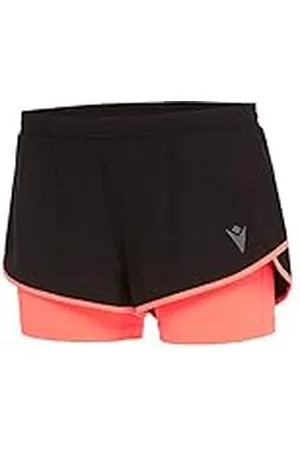 macron Run Kona-Caña de Trenza Micro Short 2.5 Stretch Blk/Ncor Wmn Shorts, Mujer, , X-Large