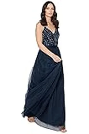 Maya Deluxe Maya Vestido Maxi Sin Mangas con Detalle de Rayas promoción, , 48 para Mujer