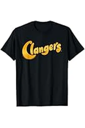 Clangers Logotipo clásico de texto dorado brillante de , retro Camiseta