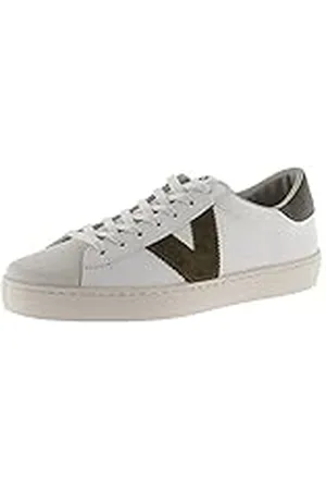 victoria Basket Unisex Berlín Piel & Piezas En Contraste & Puntera Serraje 1126142 para Adulto Kaki 45