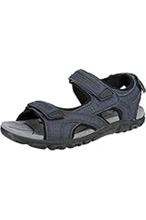 Geox Uomo Sandal Strada D, Sandalias para Hombre, Multicolor (Navy/Dk Grey), 39 EU