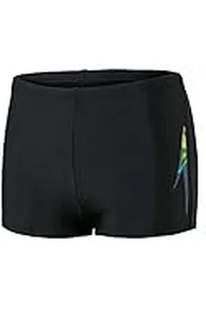 Speedo Boom Digital Plastisol Aquashort JM Bañador, Niños, Black/Pool/Citron, 5-6