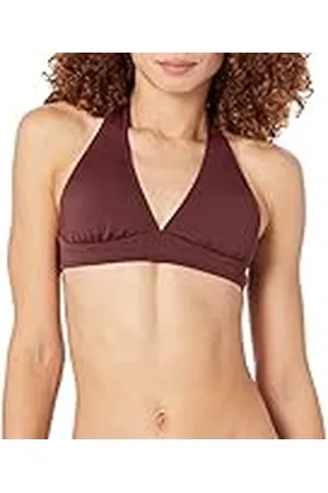Amazon Top de Bikini con Tirantes, Escote Halter y Soporte Ligero (Disponible en Tallas Grandes) Mujer, , 38