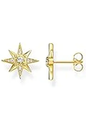 Thomas Sabo Pendientes Estrella Plata Chapada en Oro H2081-414-14