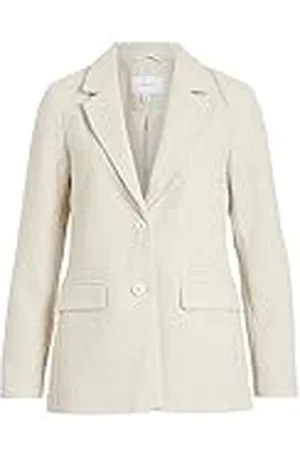 VILA Viemmi Boucle Blazer-Noos Chaqueta Americana, Abedul, 36 para Mujer