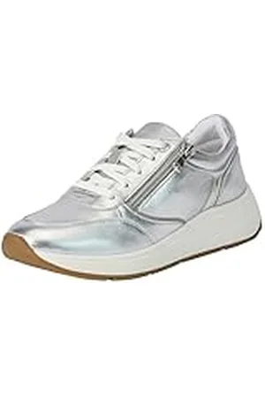 Geox D Cristael E, Zapatillas Mujer, Plata, 35 EU