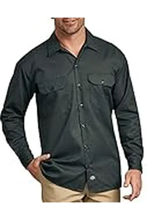 Dickies Long Sleeve Work Shirt Camisa, Hombre, , L