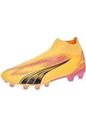 PUMA Men Ultra Match+ Ll Fg/Ag Soccer Shoes, Sun Stream- Black-Sunset Glow, 45 EU