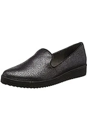 QS by s.Oliver 24600, Mocasines Mujer, Plateado (Pewter STRUCTU 952), 37 EU