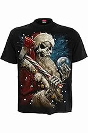 Spiral Candy Cane Santa Hombre Camiseta L 100% algodón vorne Bedruckt, Hinten Bedruckt Regular