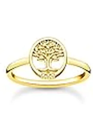 Thomas Sabo Anillo Árbol del Amor con piedras plata bañada en oro TR2375-414-14-50