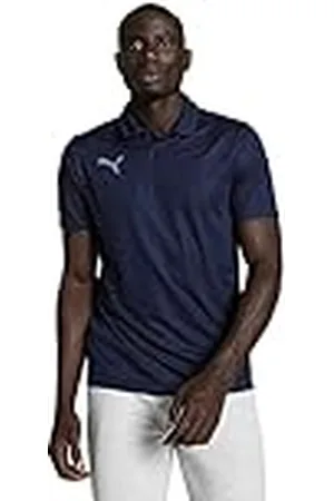 PUMA Teamliga Sideline Polo, Camisa Hombre, Peacoat- White, S