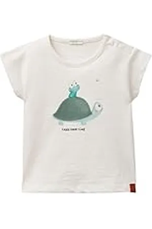 Benetton T-Shirt 3F93A104T Camiseta, Bianco, 50 cm para Bebés