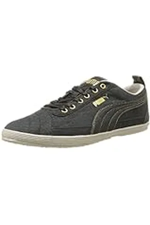 PUMA Serve Pro Denim - Zapatos de cordones de tela hombre, color negro (black/gold/brown/white), talla 44