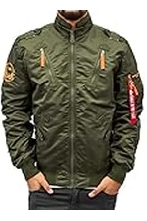 Alpha Industries Falcon II Chaqueta, Verde (Dark Green-257), S para Hombre