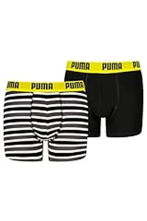 PUMA Boys Everyday Striped Boxers Boxer, , 158-164 (Pack de 2) para Niños