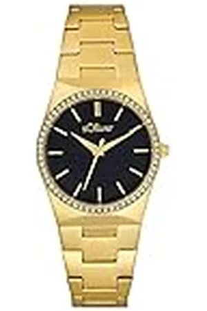 QS by s.Oliver Reloj de pulsera señoras reloj de cuarzo analógico, con brazalete de acero inoxidable, , 5 bar resistente al agua, viene en caja de regalo