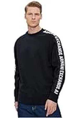 Armani Exchange Sudadera de Forro Polar con Logotipo de Manga Larga, , M para Hombre
