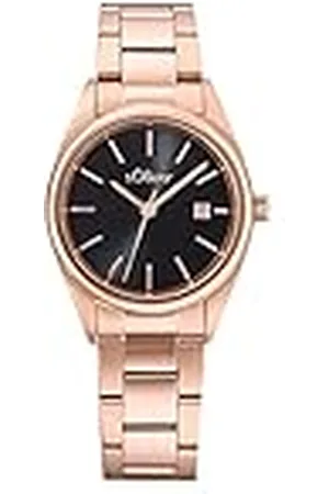 QS by s.Oliver Reloj de pulsera analógico de cuarzo para señora, con brazalete de acero inoxidable, color , hermético 3 bar, se entrega en estuche de regalo
