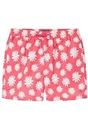 Springfield SPRINGFILED Bañador Estampado Flores, Bañador para Hombre Hombre, Red, M