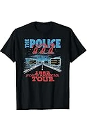 Police North American Tour V2 Rock Music Band Camiseta