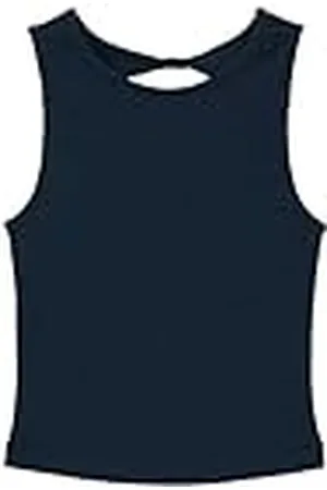 QS by s.Oliver 2142489 Camiseta de Tirantes con Espalda Abierta, Azul , M para Niñas
